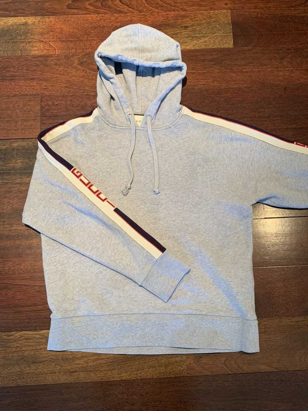 Gucci Hooded Sweater With Gucci Stripe - image 1