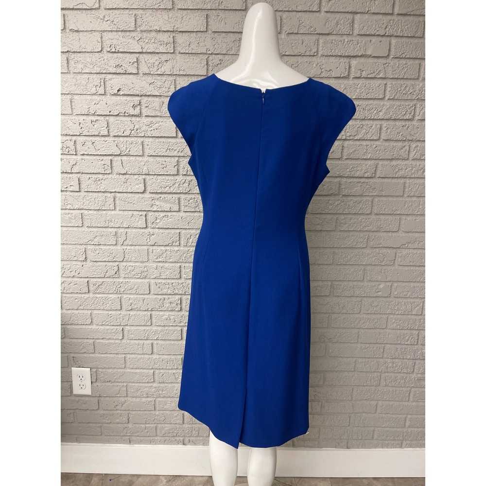 Other Tahari Royal Blue Foldover Front Side Ruche… - image 2
