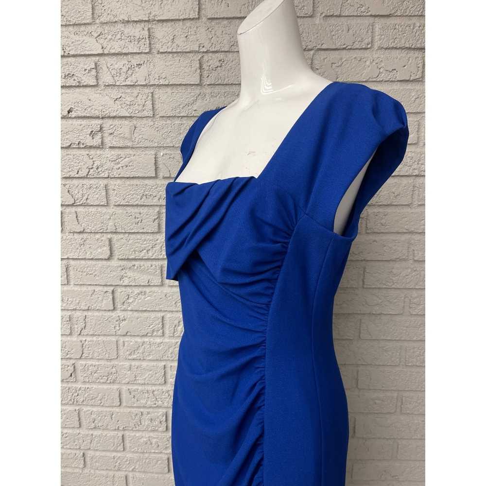 Other Tahari Royal Blue Foldover Front Side Ruche… - image 4