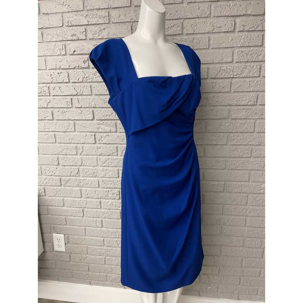 Other Tahari Royal Blue Foldover Front Side Ruche… - image 6