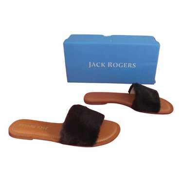 Jack Rogers Faux fur sandals