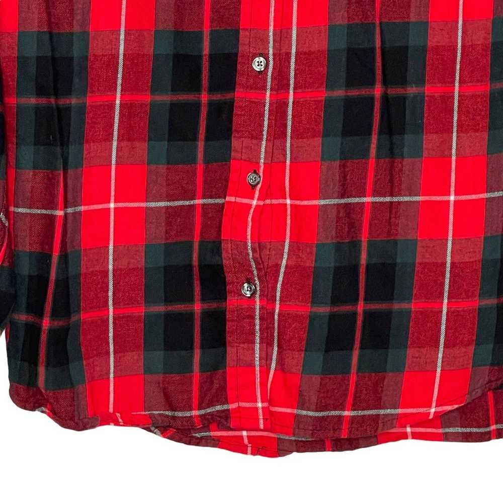 Gap Gap Flannel Shirt Medium Red Green Black Plai… - image 4