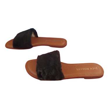 Jack Rogers Faux fur sandals - image 1