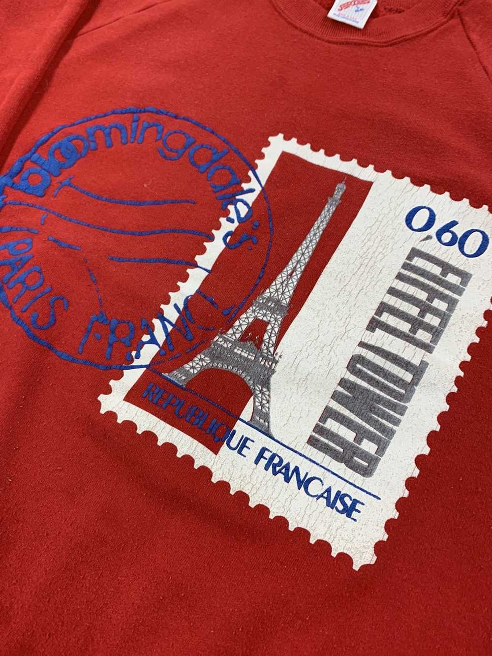 Vintage Vintage Eiffel Tower Postage Stamp Crewne… - image 2