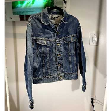 Lee Lee Riders Vintage Cropped Denim Jacket Blue - image 1