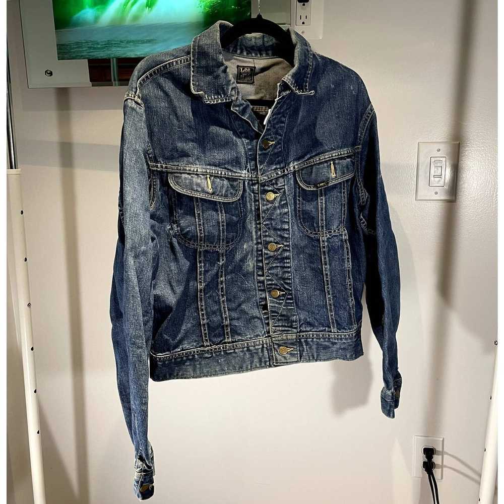 Lee Lee Riders Vintage Cropped Denim Jacket Blue - image 7