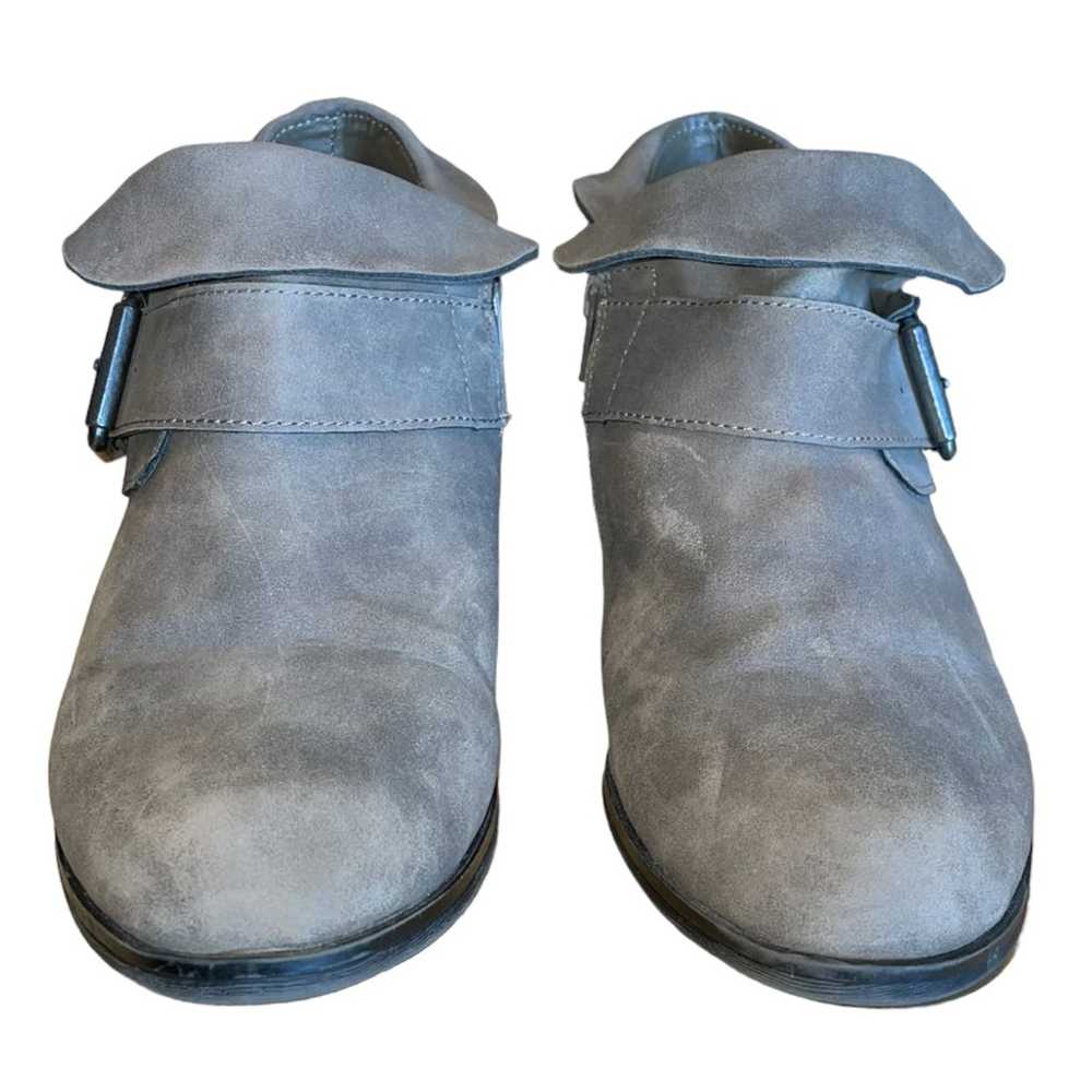 Other MeToo Grey Faux Suede Cuban Heeled Ankle Bo… - image 3