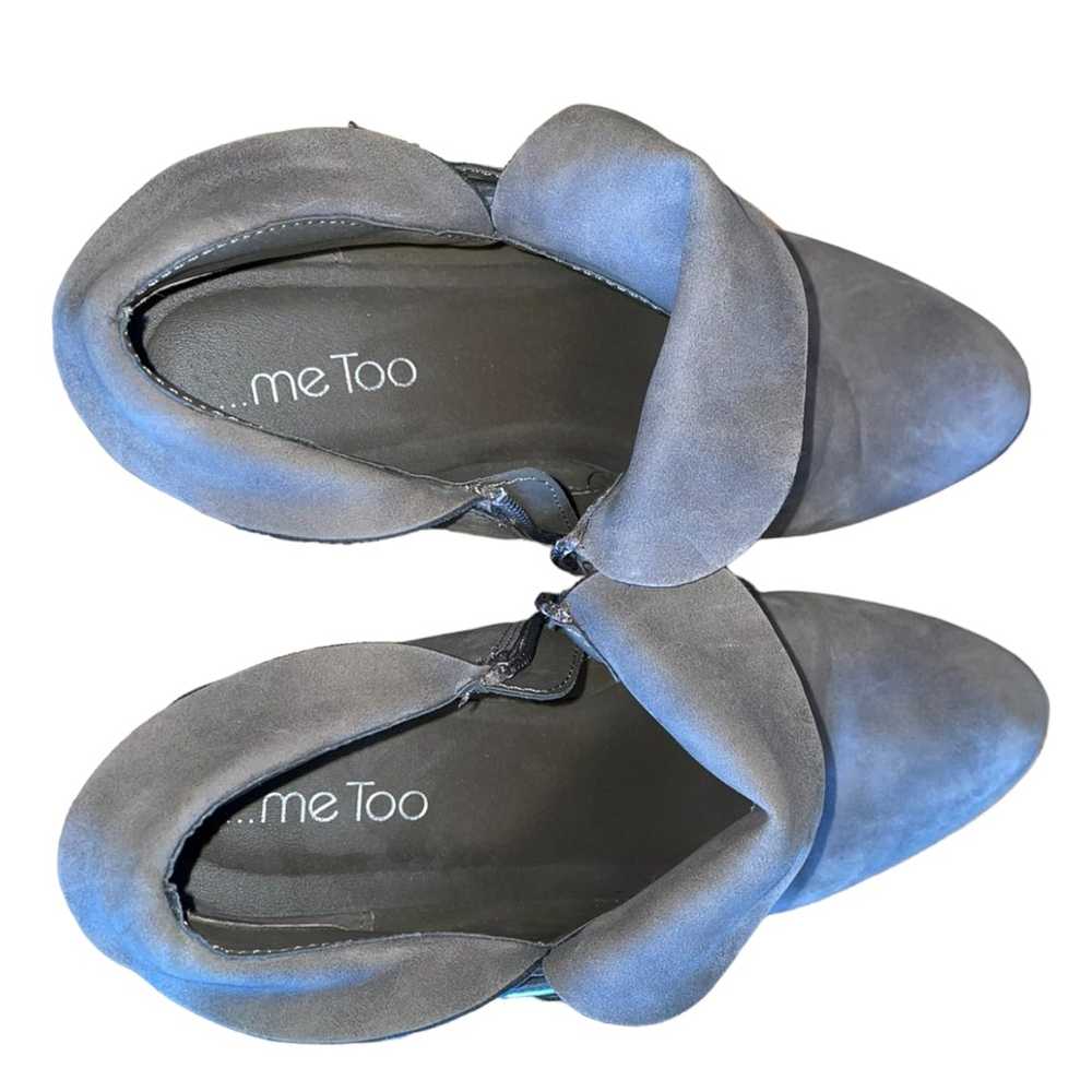 Other MeToo Grey Faux Suede Cuban Heeled Ankle Bo… - image 6