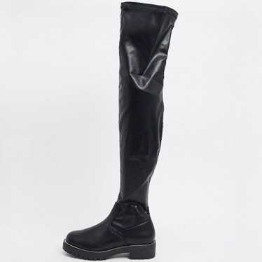 Ego Hypnosis over the knee legging boots in black