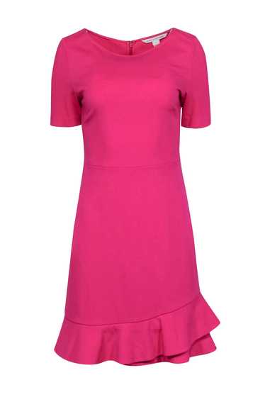 Diane von Furstenberg - Hot Pink Sheath Dress Sz 4 - image 1