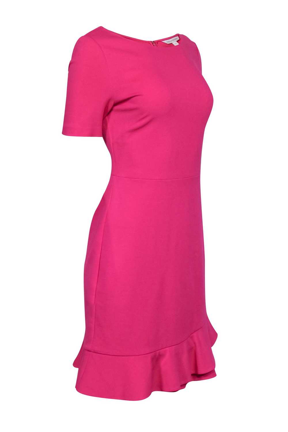 Diane von Furstenberg - Hot Pink Sheath Dress Sz 4 - image 2