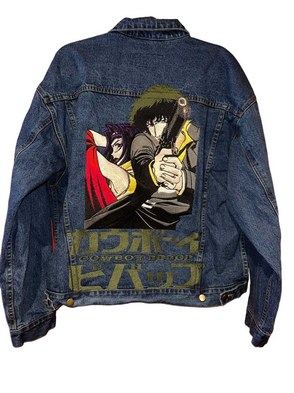 Japanese Brand Cowboy bebop anime Jean denim jacket r… - Gem