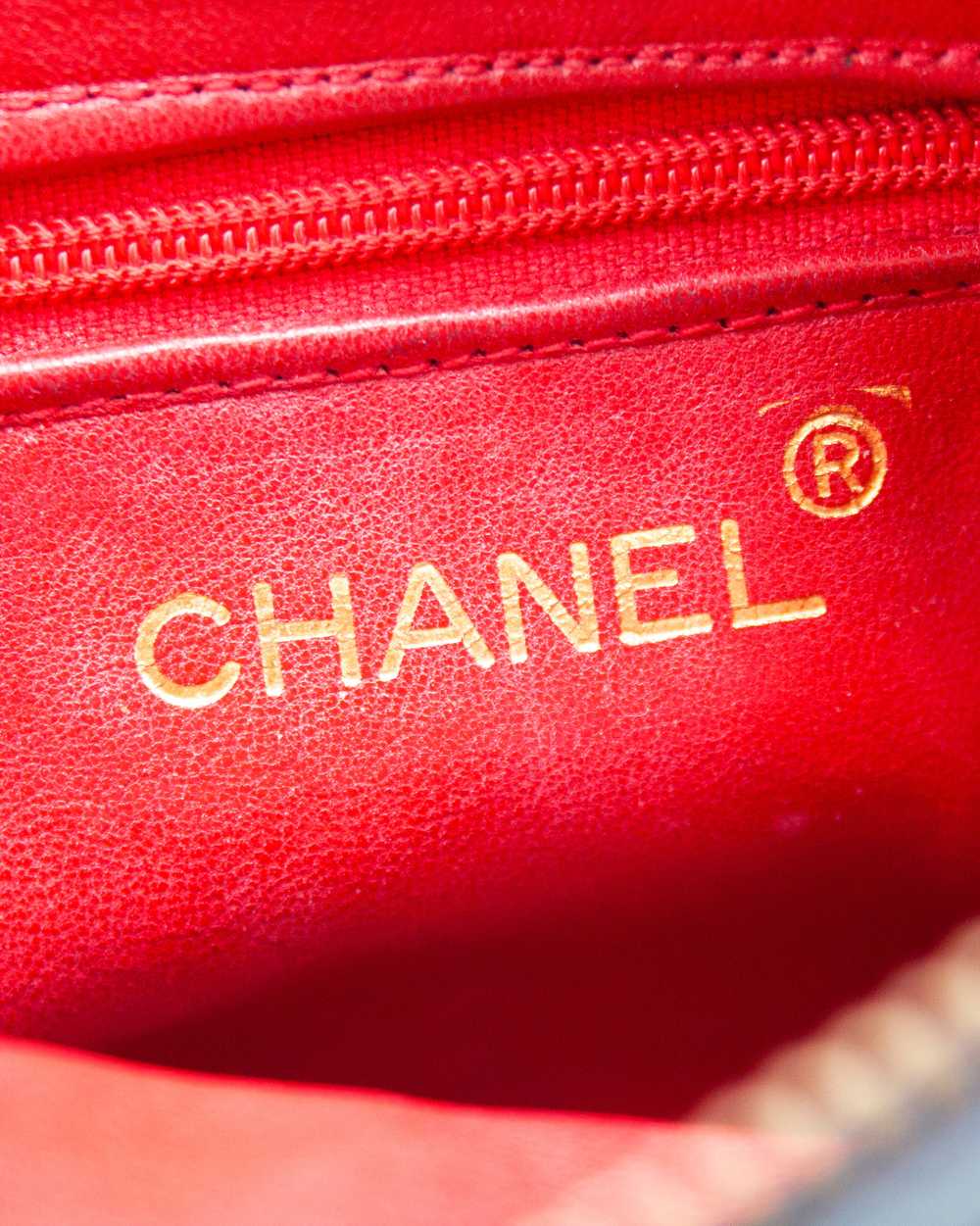 Chanel Black Satin Quilted Evening Bag - image 6