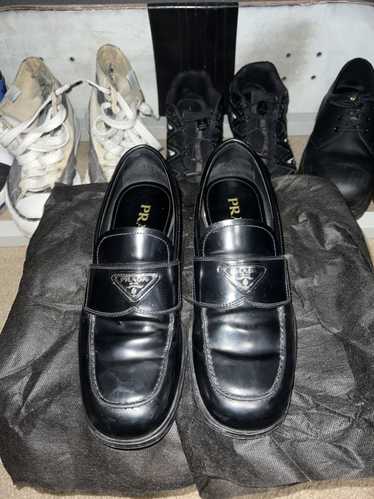Prada Prada Brushed Leather Loafers - image 1