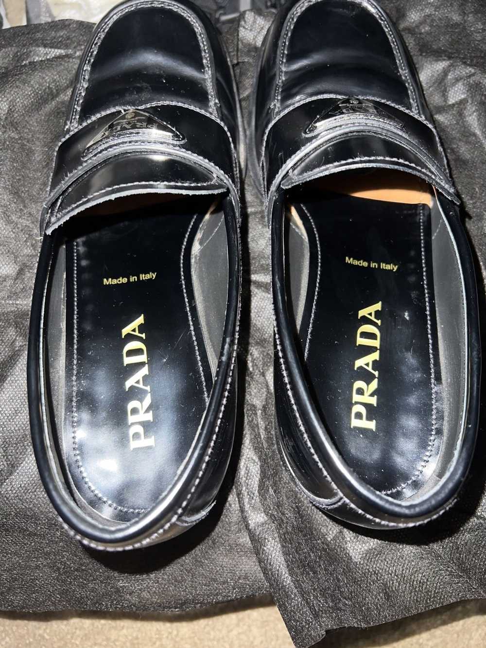 Prada Prada Brushed Leather Loafers - image 2