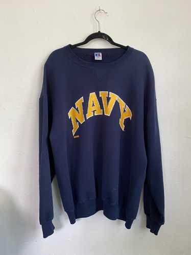 Vintage 90s Blue Russell Athletic Peachtree Patriots Sweatshirt - Small  Cotton– Domno Vintage