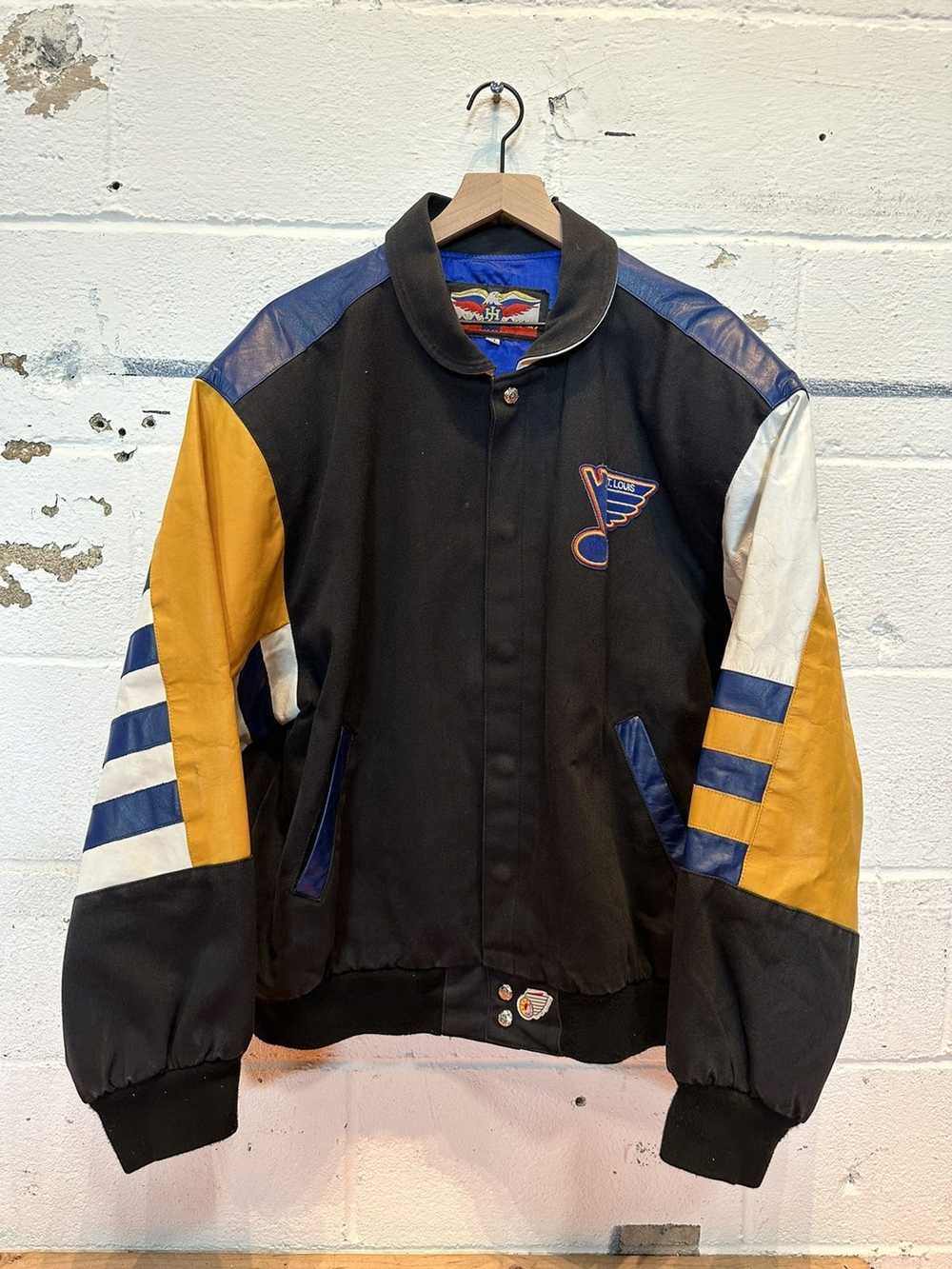 St Louis Blues Jh Designs Snap Button Hooded Jacket 4XL Nhl Reversible
