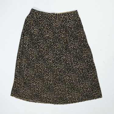 J.Crew J. Crew Cheetah Leopard Print Chiffon Midi… - image 1