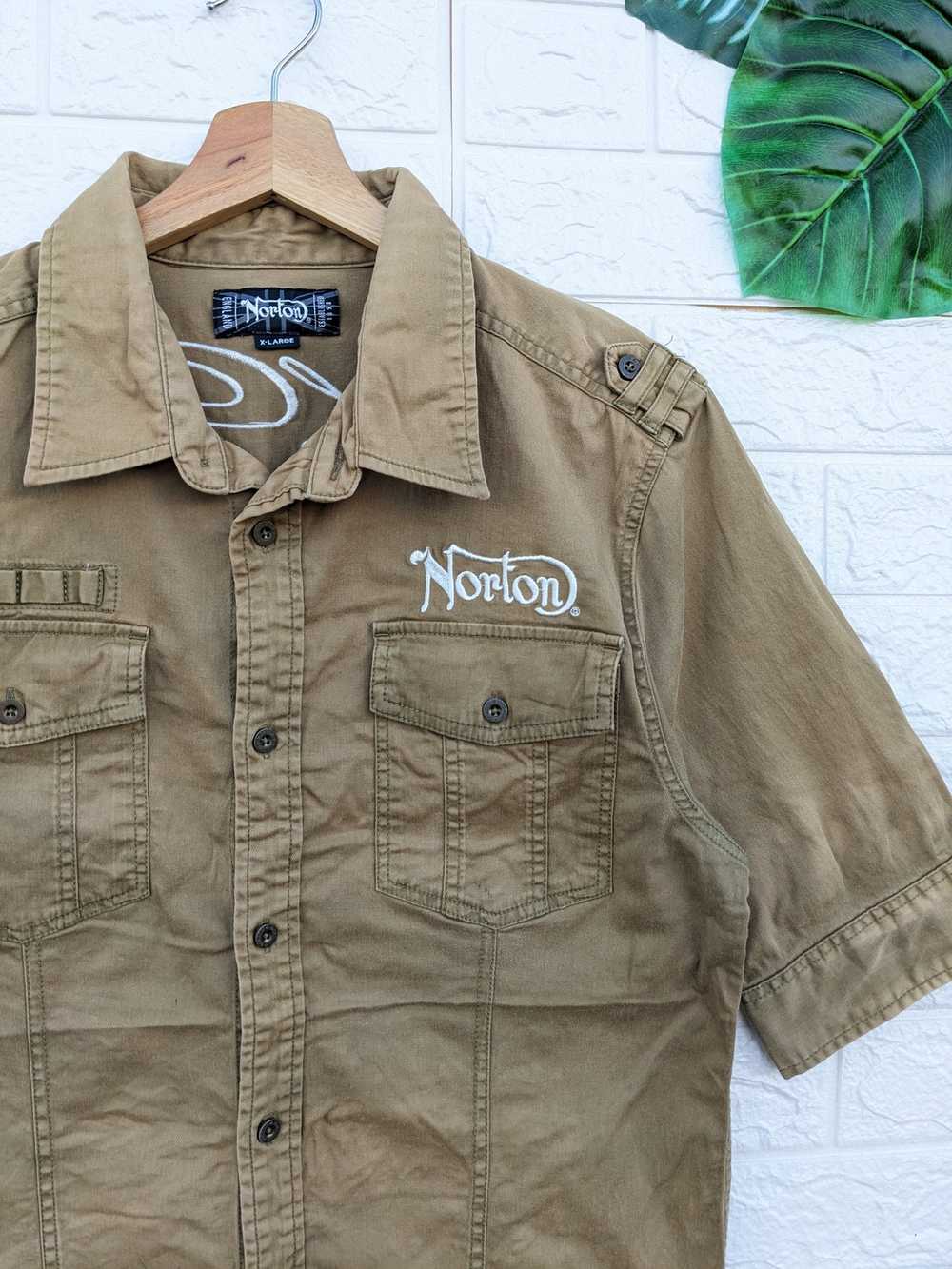 Norton × Racing Norton Embroidery Sunfaded Biker … - image 4