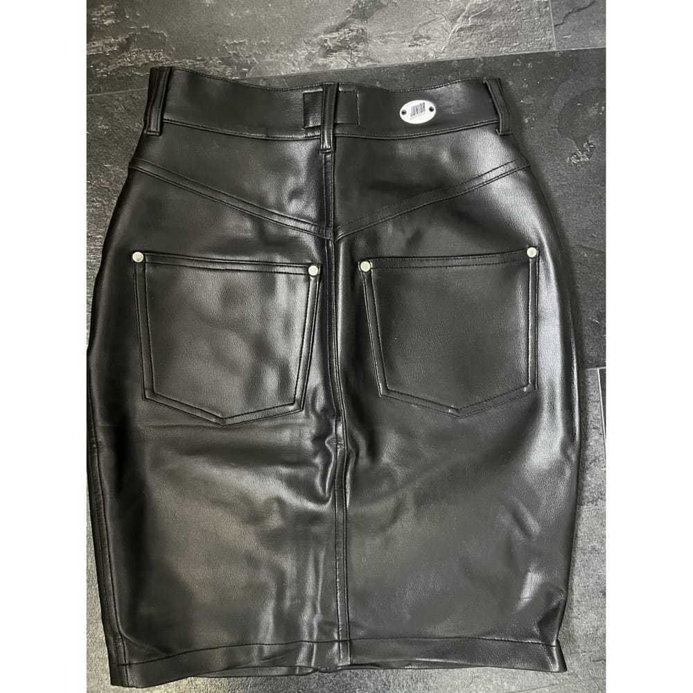 Gaultier Junior Vegan leather mid-length skirt - image 3