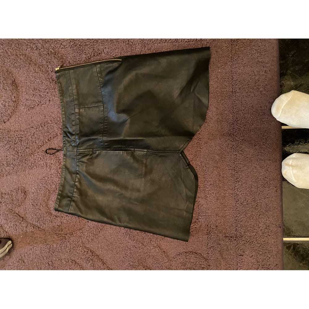 Karina Grimaldi Leather mini skirt - image 3