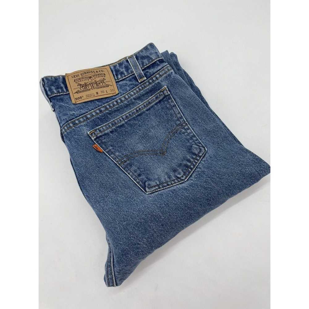 Levi's VTG Levis 505 Jeans Mens SZ Tag 36 x 30 Ma… - image 1