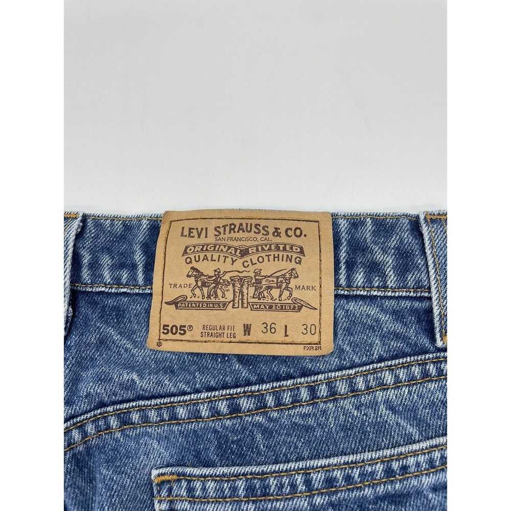 Levi's VTG Levis 505 Jeans Mens SZ Tag 36 x 30 Ma… - image 7