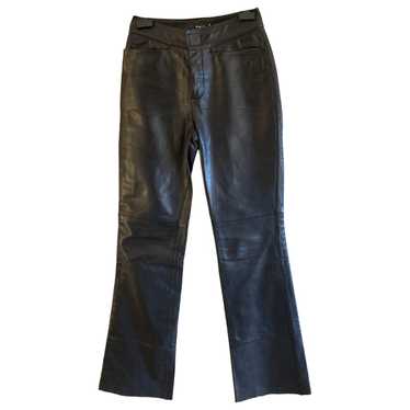 Agnès B. Leather straight pants - image 1