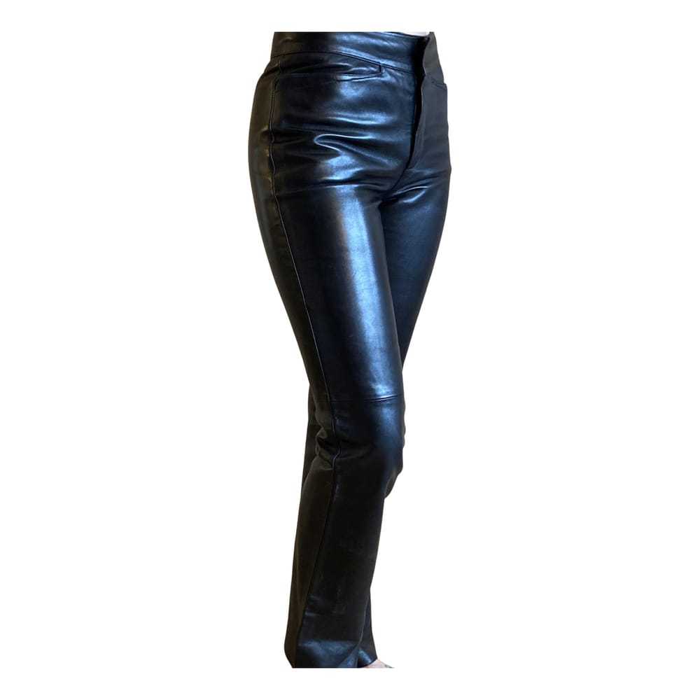 Agnès B. Leather straight pants - image 2