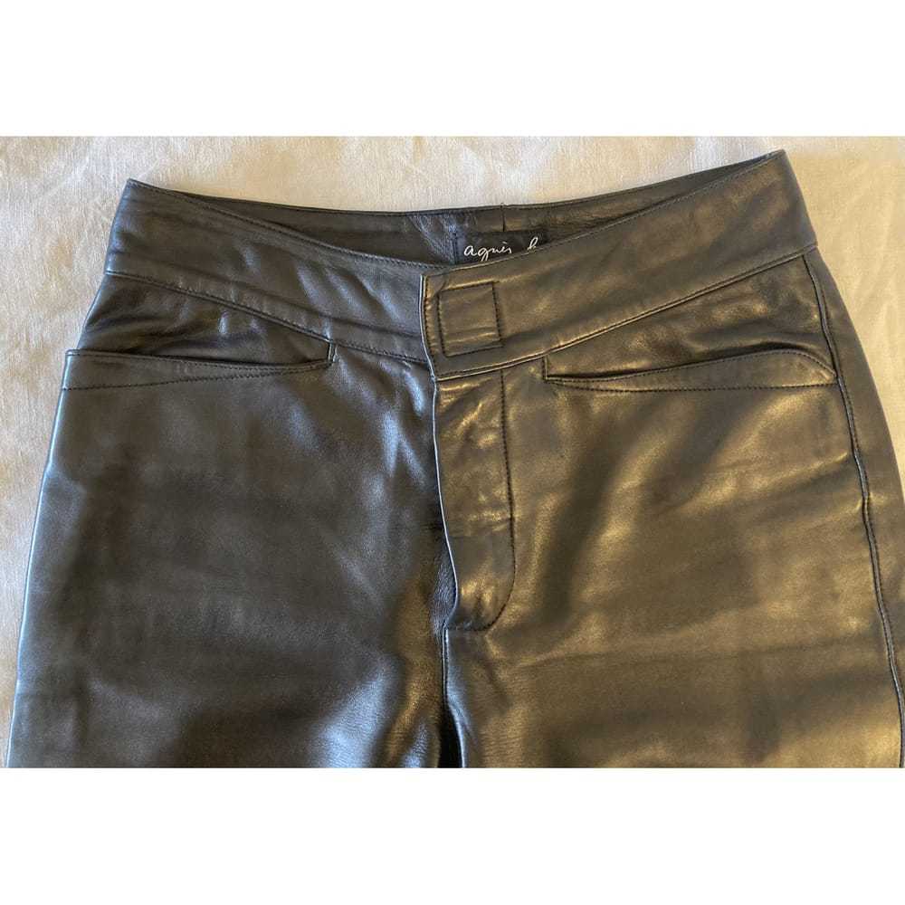 Agnès B. Leather straight pants - image 7