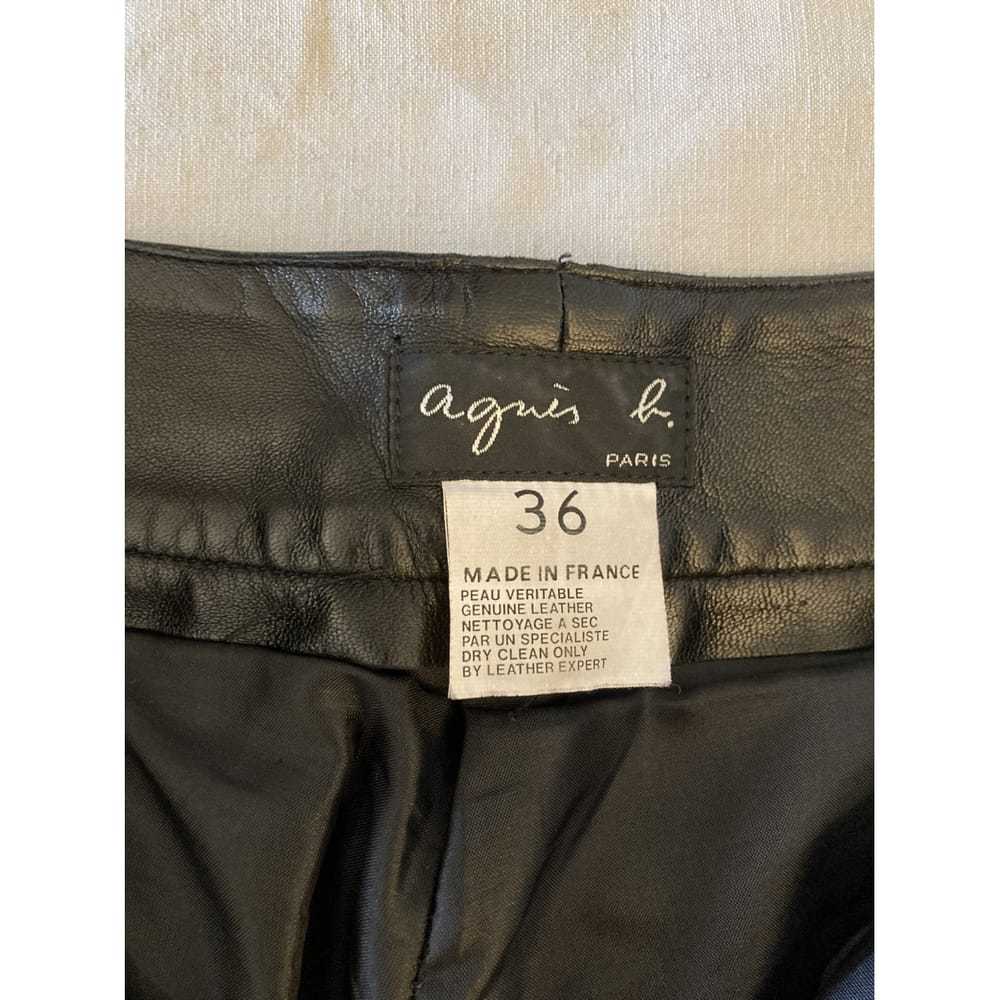 Agnès B. Leather straight pants - image 9