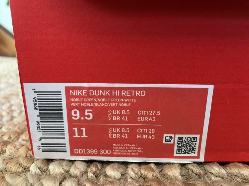 Nike Nike Dunk Hi Retro green size 9.5 - image 7