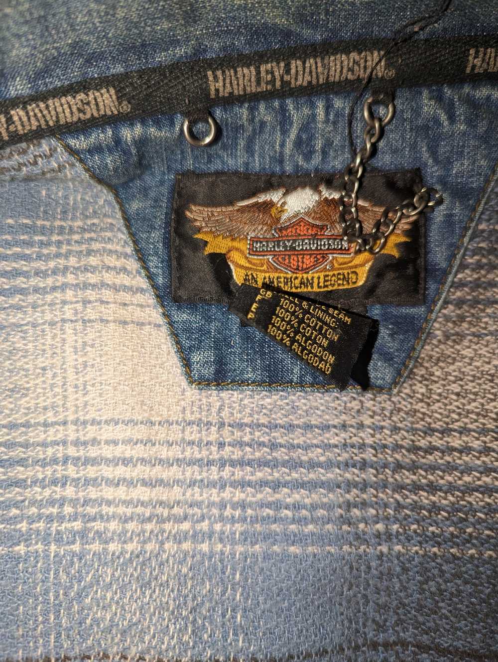 Harley Davidson Vintage Harley Davidson XxL demin… - image 2