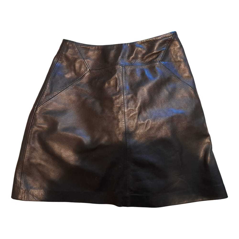 Whistles Leather mini skirt - image 1