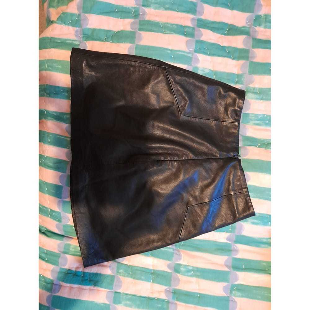 Whistles Leather mini skirt - image 2