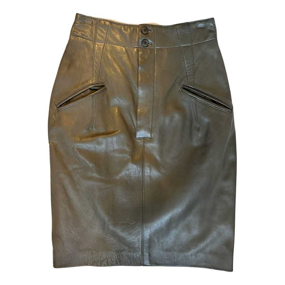 Ann Taylor Leather mid-length skirt - image 1