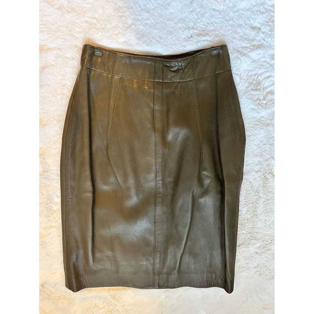 Ann Taylor Leather mid-length skirt - image 2