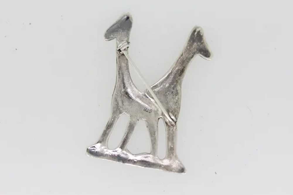 Sterling Silver Giraffe Brooch - image 2