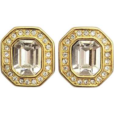 SAL Swarovski Square Crystal Clip-On Earrings, Sig