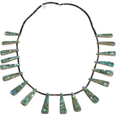 Turquoise Bead & Chip Necklace