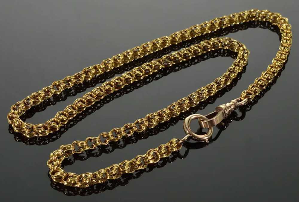 Antique Victorian 10K Gold Fancy Link Chain Neckl… - image 3