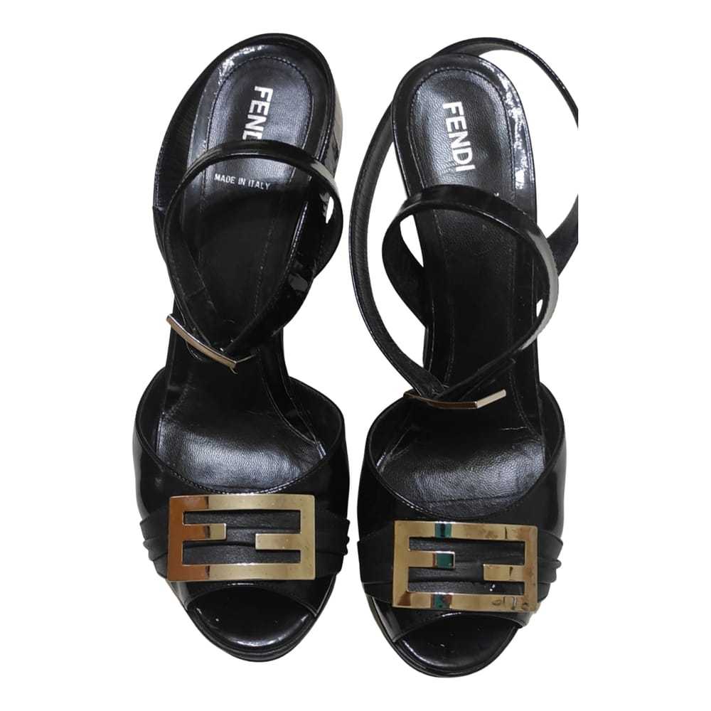 Fendi T-Bar patent leather sandals - image 1