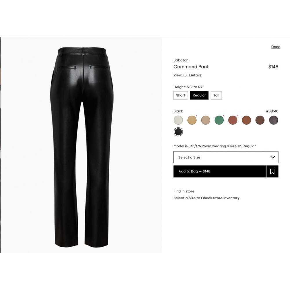 Babaton Vegan leather straight pants - image 10