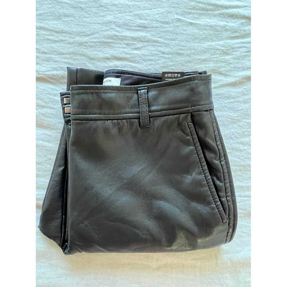 Babaton Vegan leather straight pants - image 3