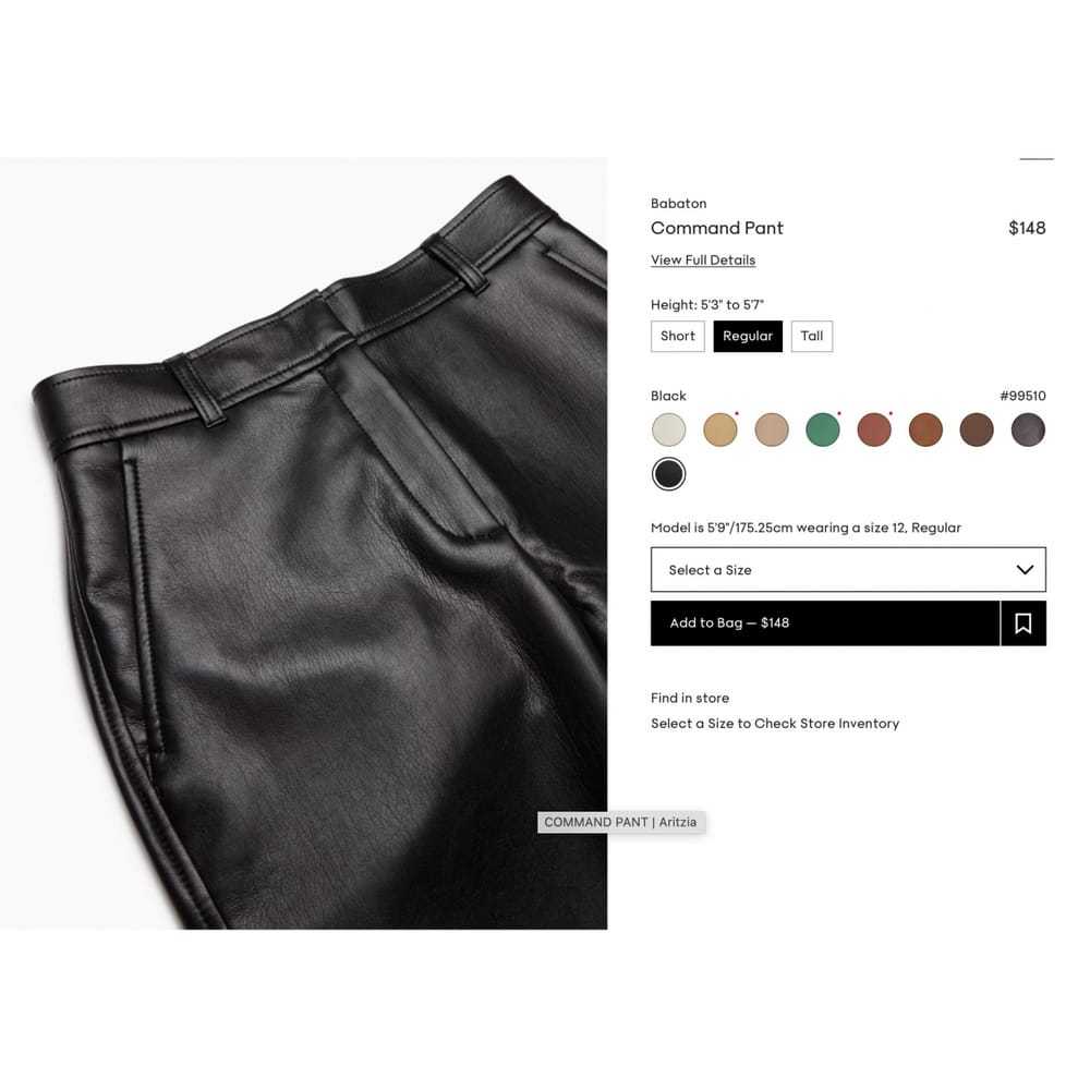 Babaton Vegan leather straight pants - image 9