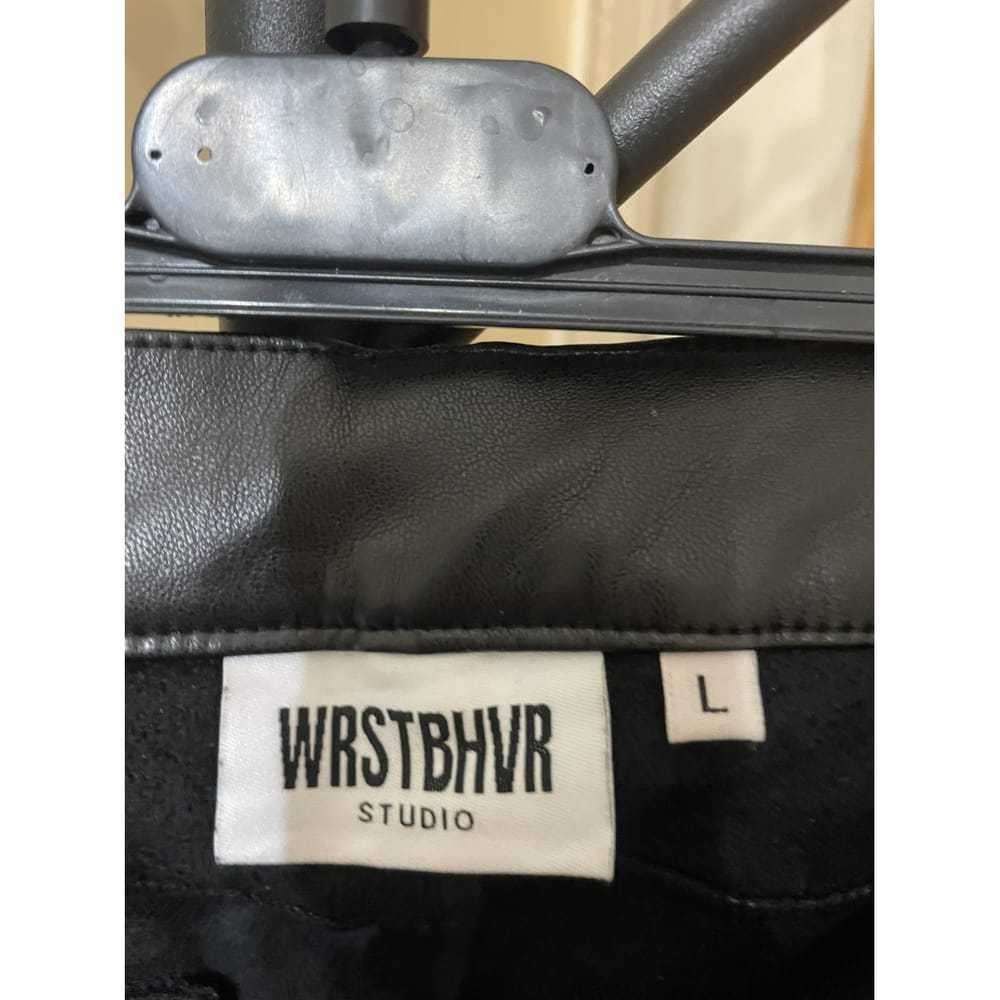 Wrstbhvr Leather straight pants - image 3