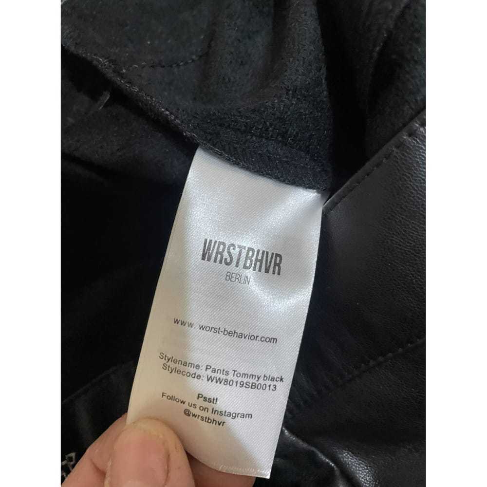 Wrstbhvr Leather straight pants - image 8