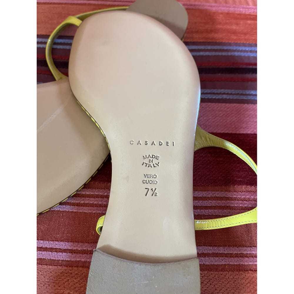 Casadei Leather flip flops - image 10