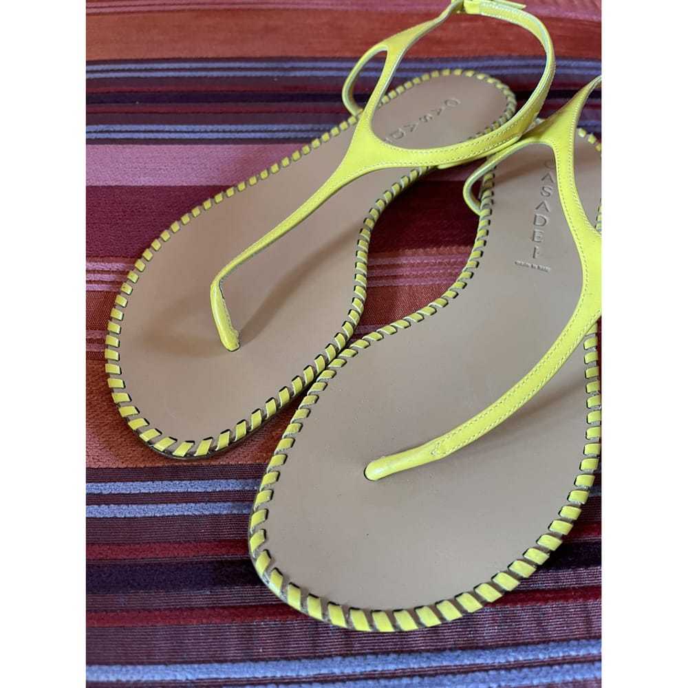 Casadei Leather flip flops - image 8