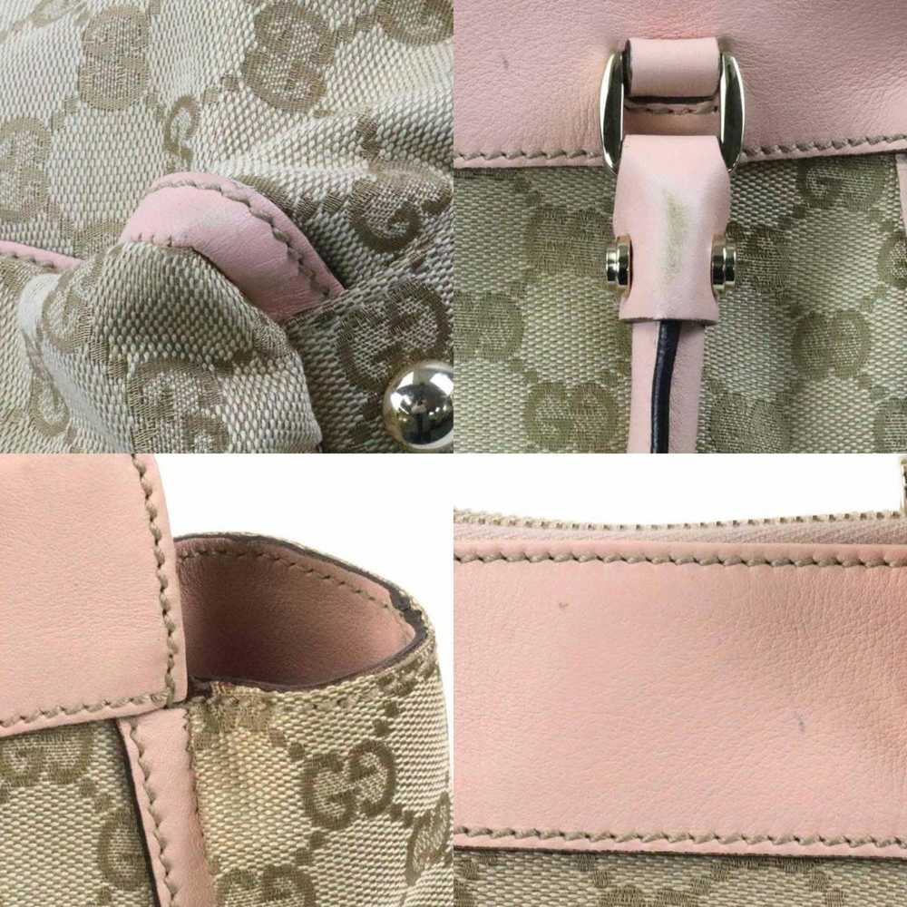 Gucci Gucci handbag GG canvas canvas/leather beig… - image 3